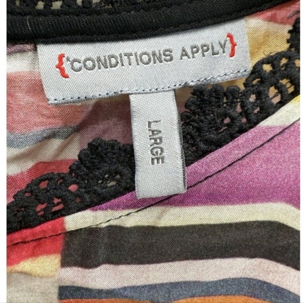 Anthropologie Conditions Apply Kynsa Tunic Top Size Large - Picture 5 of 6